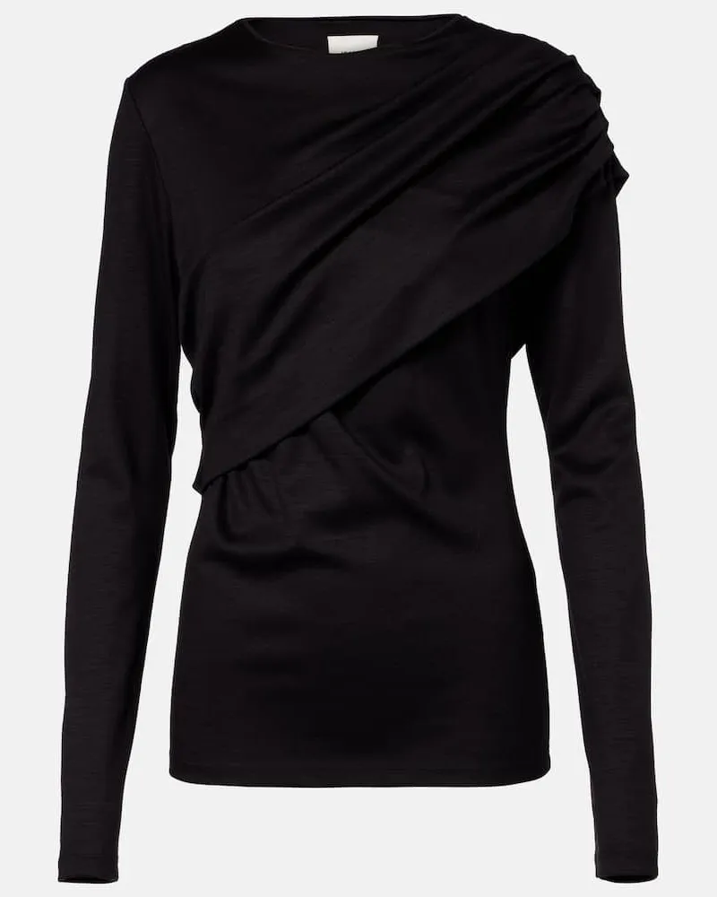 Isabel Marant Top Asna aus Schurwolle Schwarz