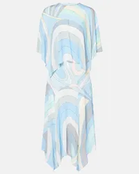 Emilio Pucci Midikleid Iride aus Musselin Multicolor