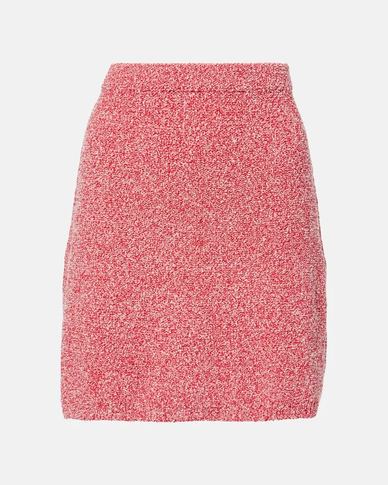 Ferragamo Minirock aus einem Baumwollgemisch Rot