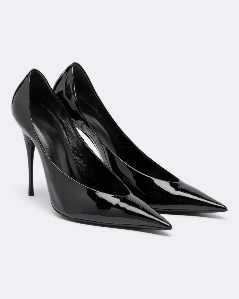 Gucci Pumps Sharp aus Lackleder Schwarz