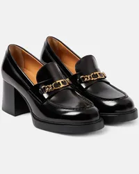 TOD'S Loafer-Pumps aus Leder Schwarz