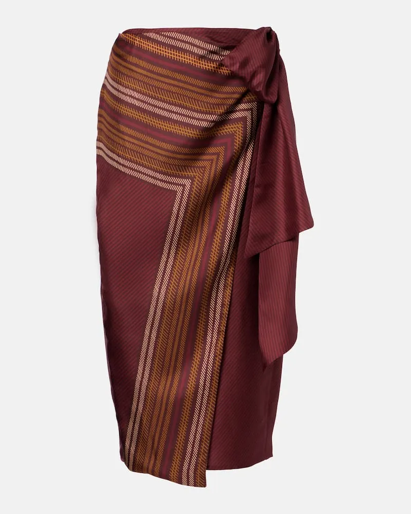 Max Mara Wickelrock Edro aus Seide Rot