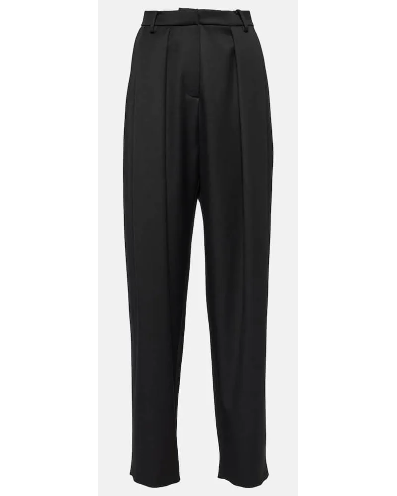 Magda Butrym High-Rise-Hose aus Wolle Schwarz