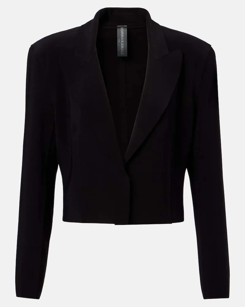 Norma Kamali Cropped-Blazer Schwarz