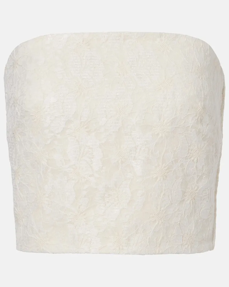 Max Mara Cropped-Top Elegante Agile Weiß