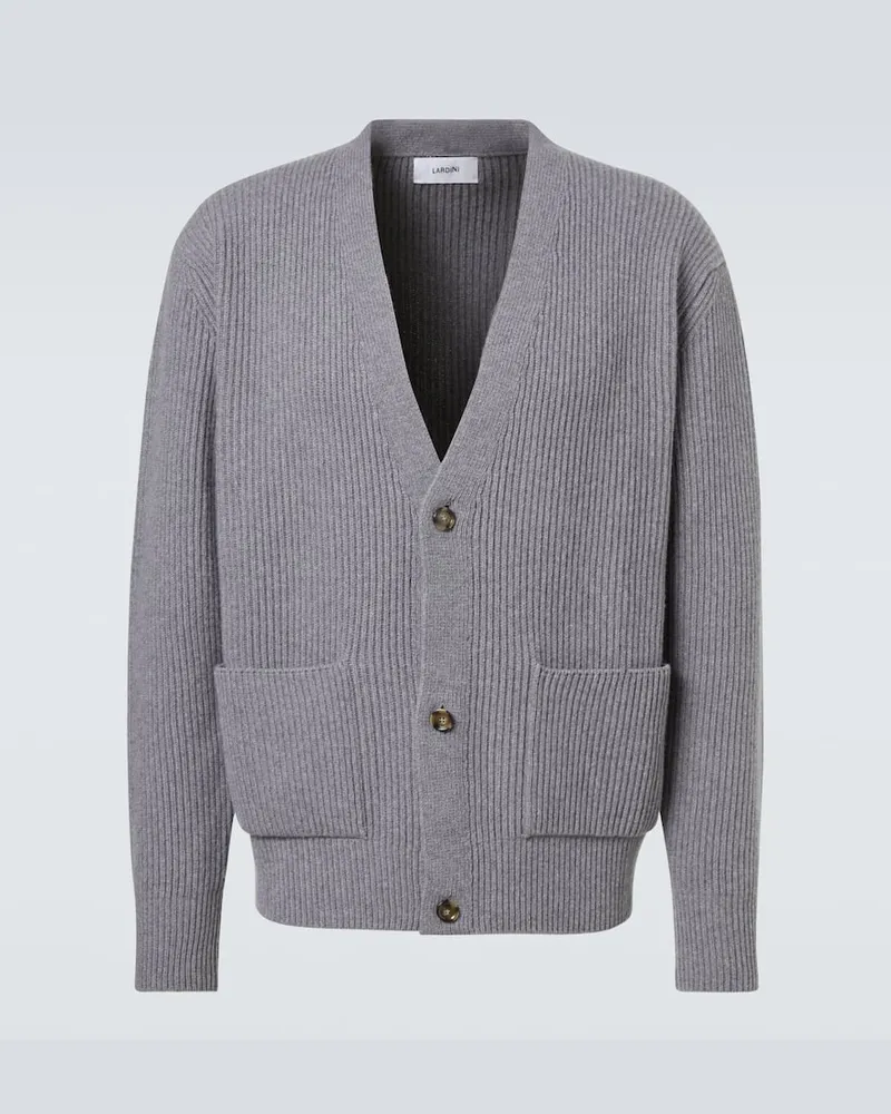 LARDINI Cardigan aus Wolle und Kaschmir Grau