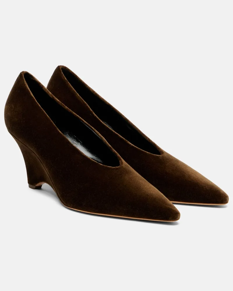 Le Monde Béryl Le Monde Béryl Wedges Victoria 70 aus Samt Braun