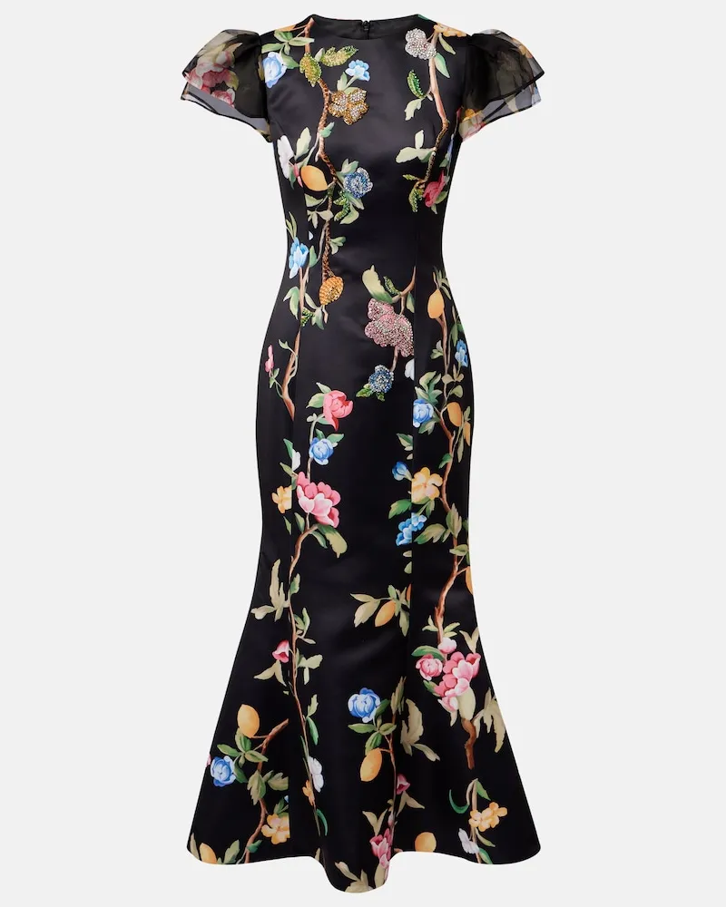 LEO LIN Verziertes Maxikleid Sofia Schwarz