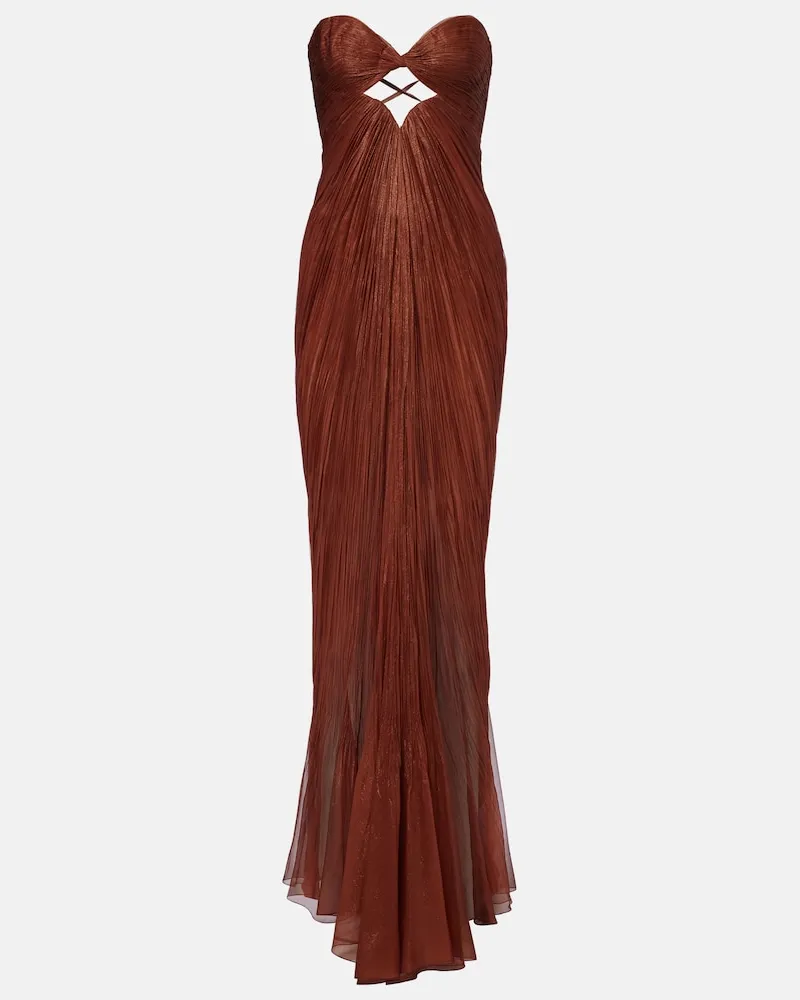 Maria Lucia Hohan Robe Rachel aus Seidenmusselin Braun