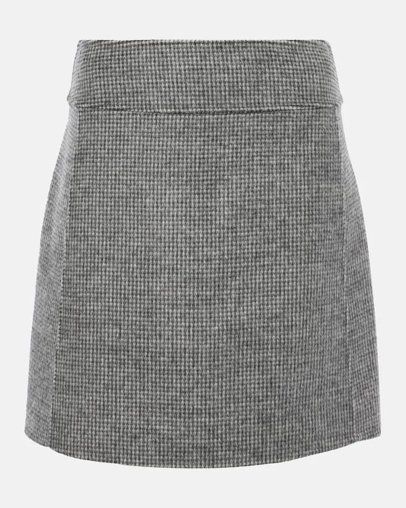 Max Mara Minirock Stone aus einem Wollgemisch Schwarz