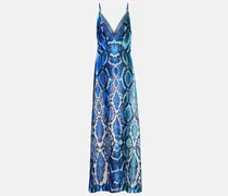 Slipdress aus Seide mit Animal-Print