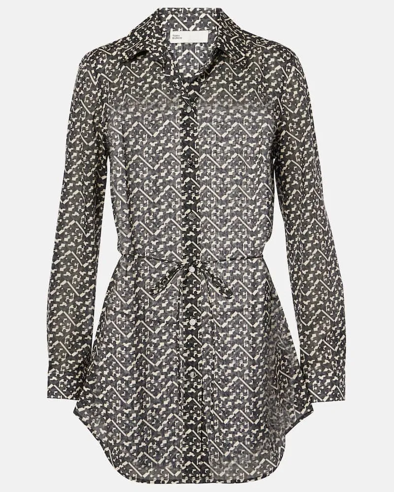 Tory Burch Minikleid aus Baumwolle Schwarz