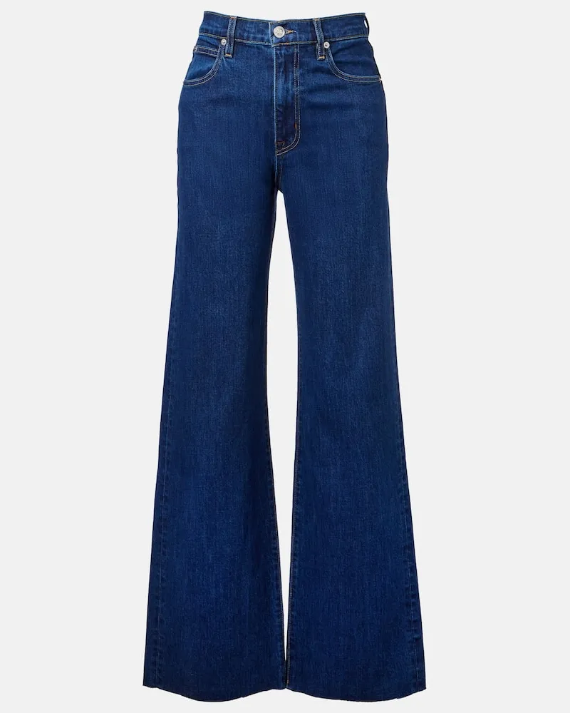 SLVRLAKE High-Rise Wide-Leg Jeans Grace Blau