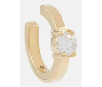 Einzelner Ear Cuff Aria U aus 18kt Gelbgold mit Diamant