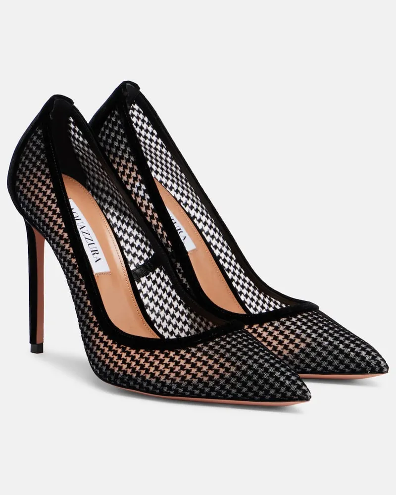 Aquazzura Pumps aus Samt Schwarz