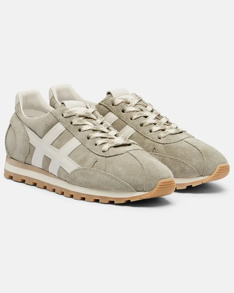 Hogan Sneakers 86er aus Veloursleder Grün