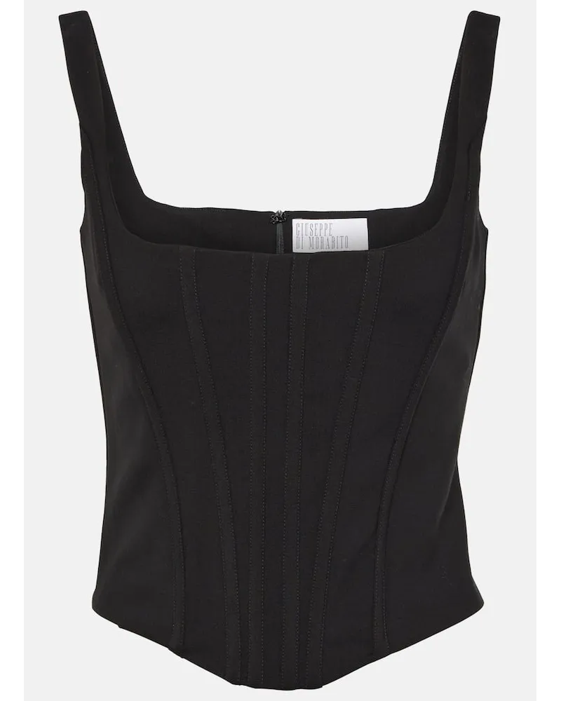 Giuseppe di Morabito Bustier-Top aus einem Wollgemisch Schwarz