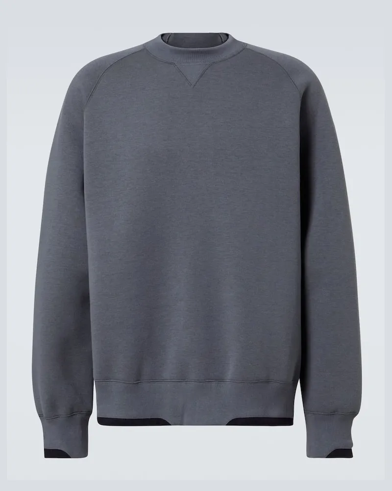 Sacai Sweatshirt aus einem Baumwollgemisch Grau
