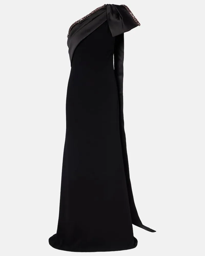 Roland Mouret Verzierte Robe aus Crêpe Schwarz