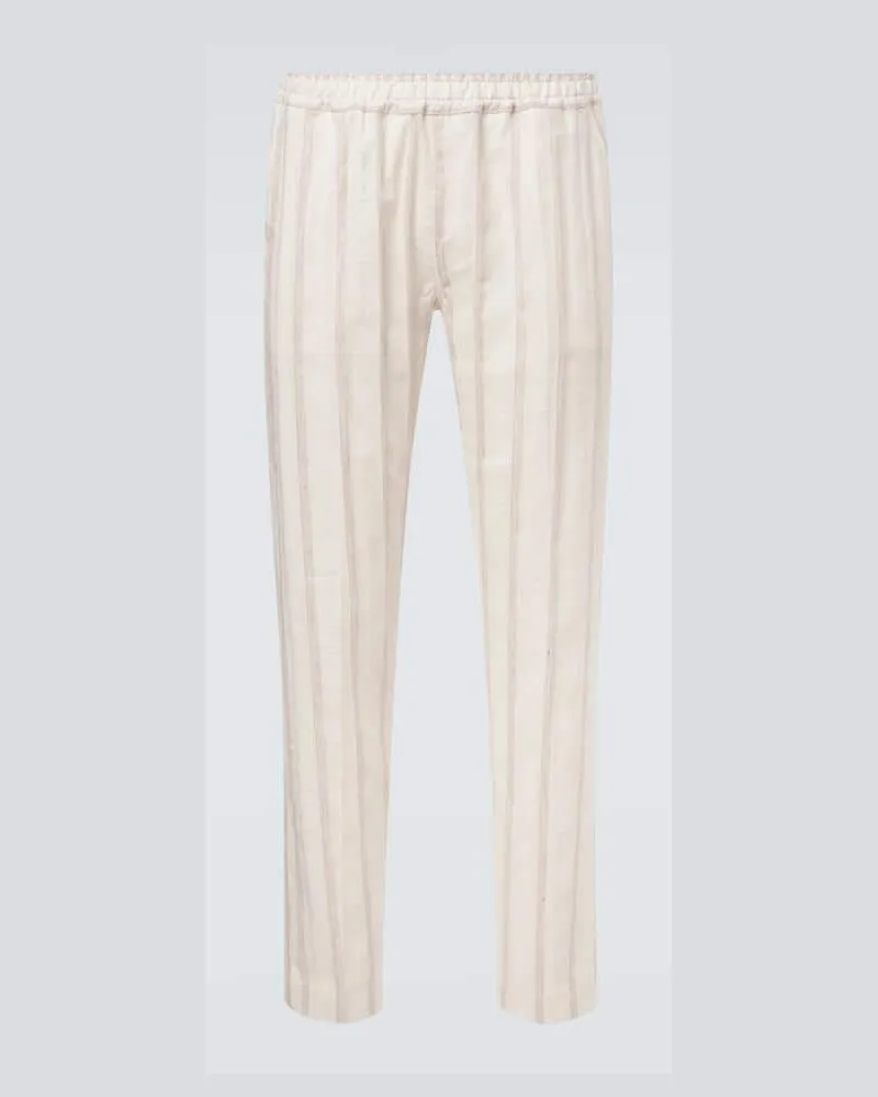 Fedeli Hose Bonifacio aus einem Baumwollgemisch Beige