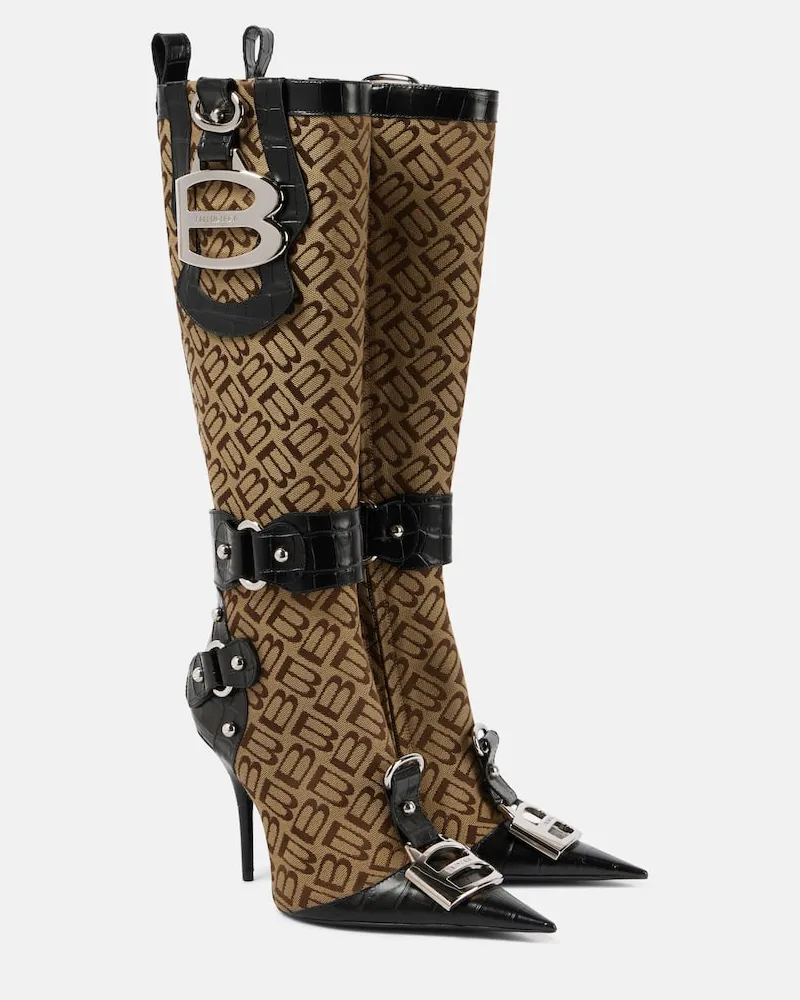Balenciaga Stiefel Essex mit Leder Beige