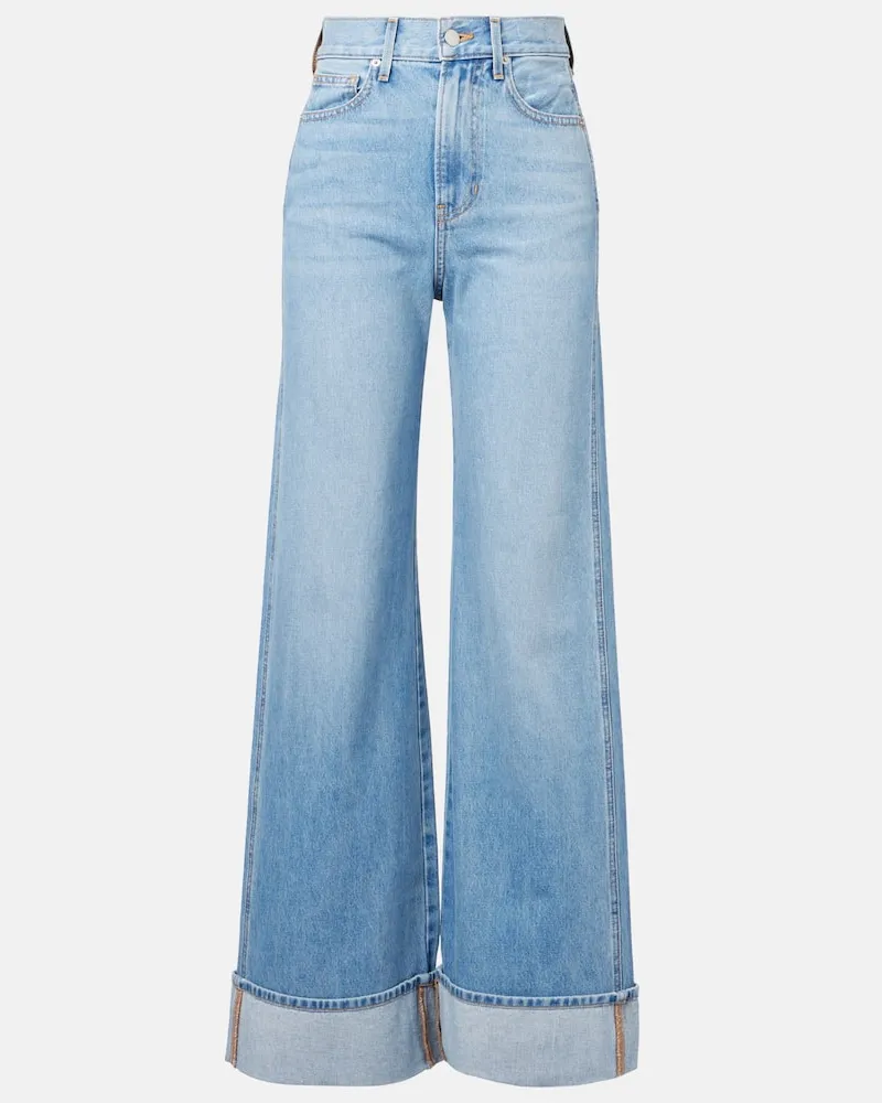 Veronica Beard High-Rise Wide-Leg Jeans Taylor Blau