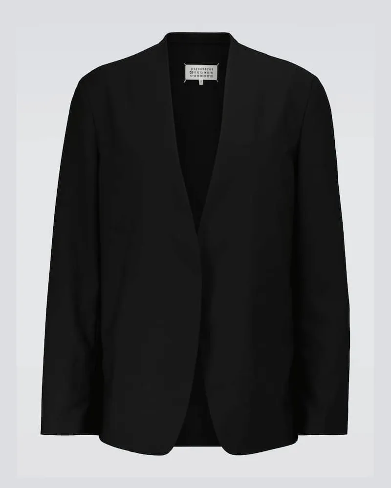 Maison Margiela Blazer aus Schurwolle Schwarz