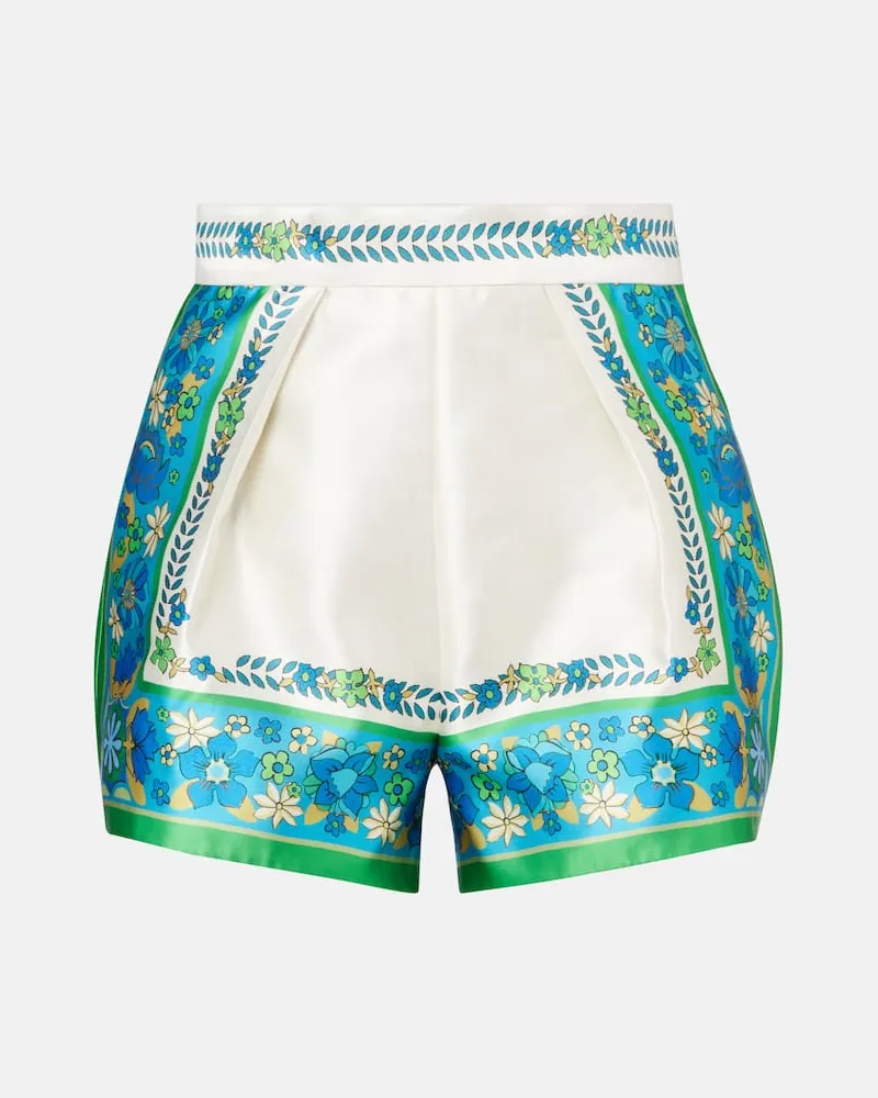 ALEMAIS Alémais Bedruckte High-Rise Shorts Vivianna Weiß