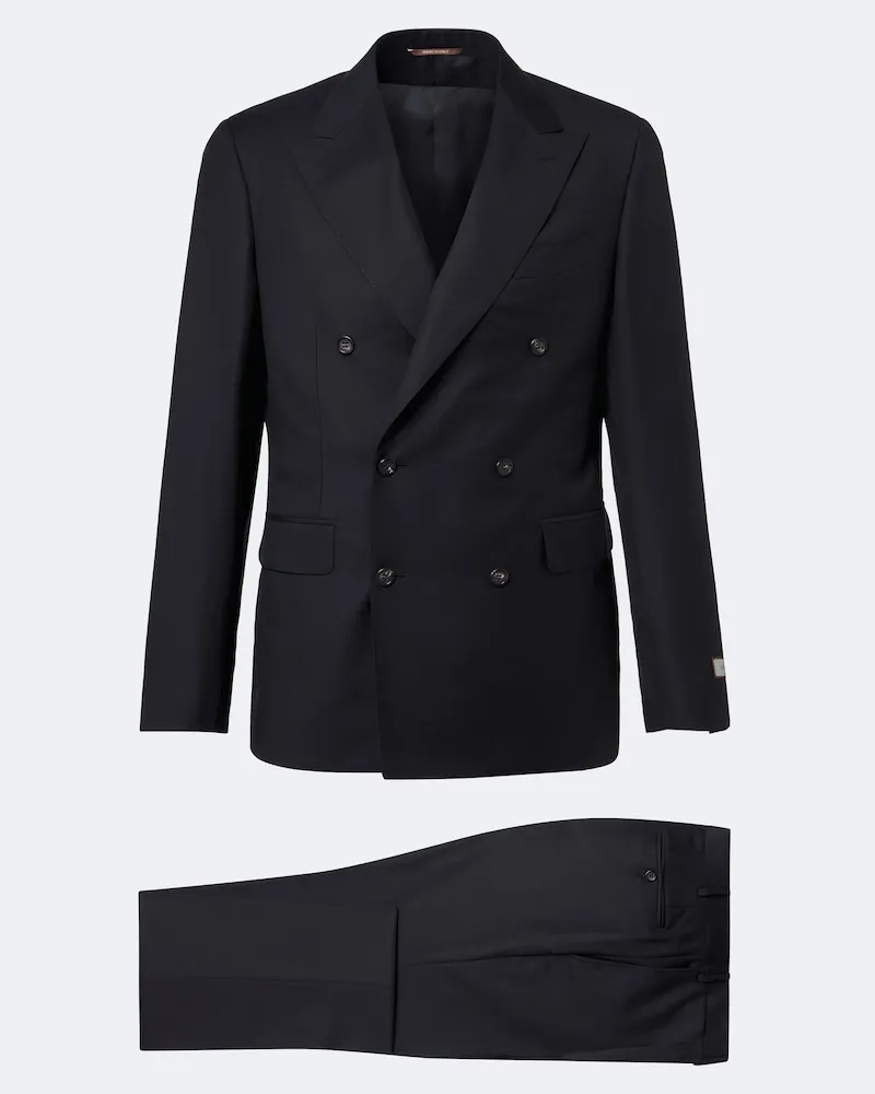 Canali Anzug aus Wolle Blau