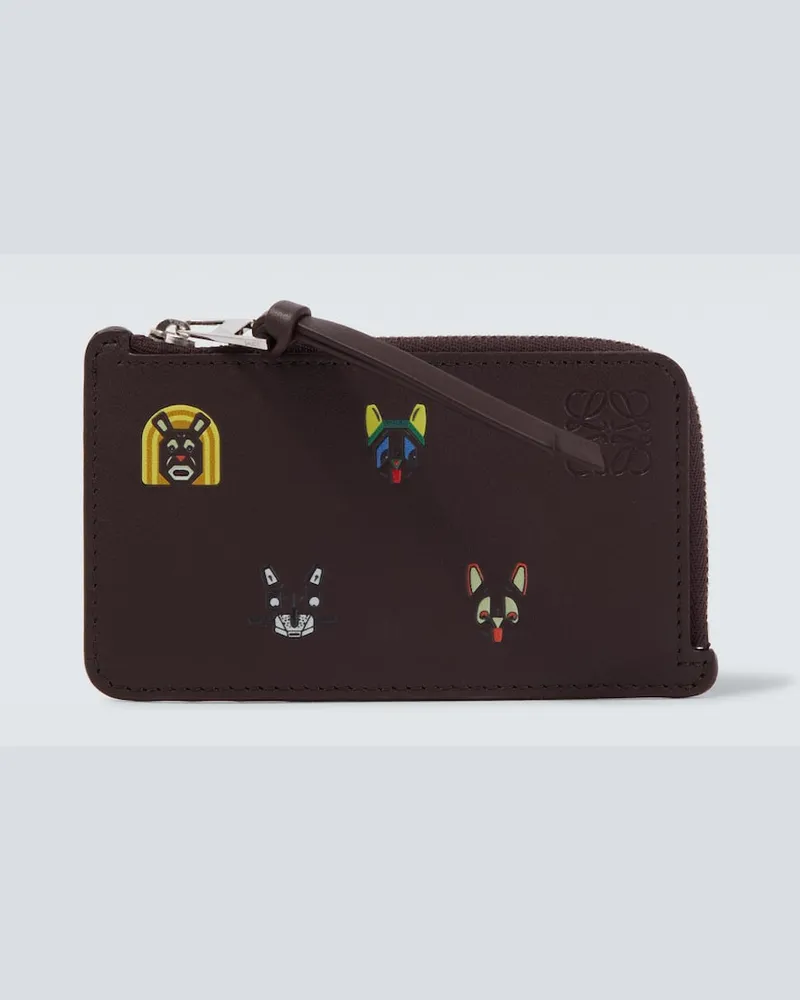 Loewe X Louis Wain Portemonnaie aus Leder Braun
