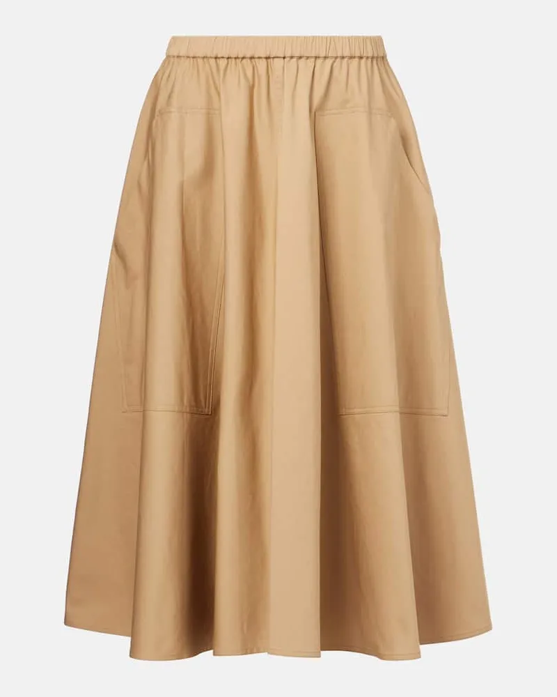 Vince Midirock aus einem Baumwollgemisch Beige