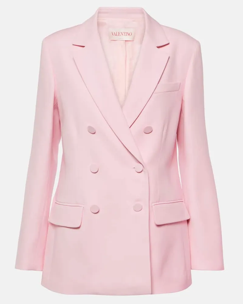 Valentino Garavani Blazer aus Wolle und Seide Rosa