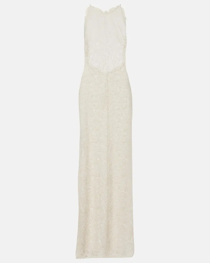 Alexandra Miro Maxikleid Arabella aus Spitze Weiß