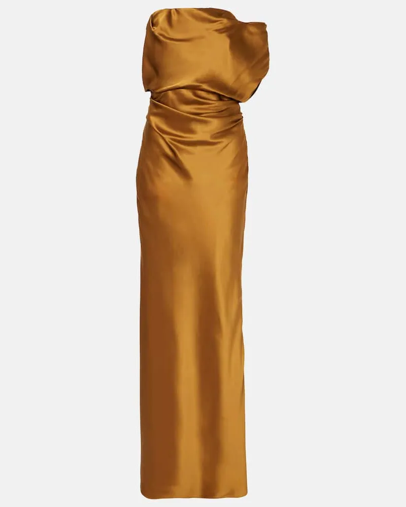 The Sei Robe aus Seidensatin Braun
