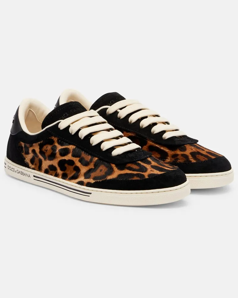 Dolce & Gabbana Sneakers Saint Tropez Light aus Kalbshaar Braun