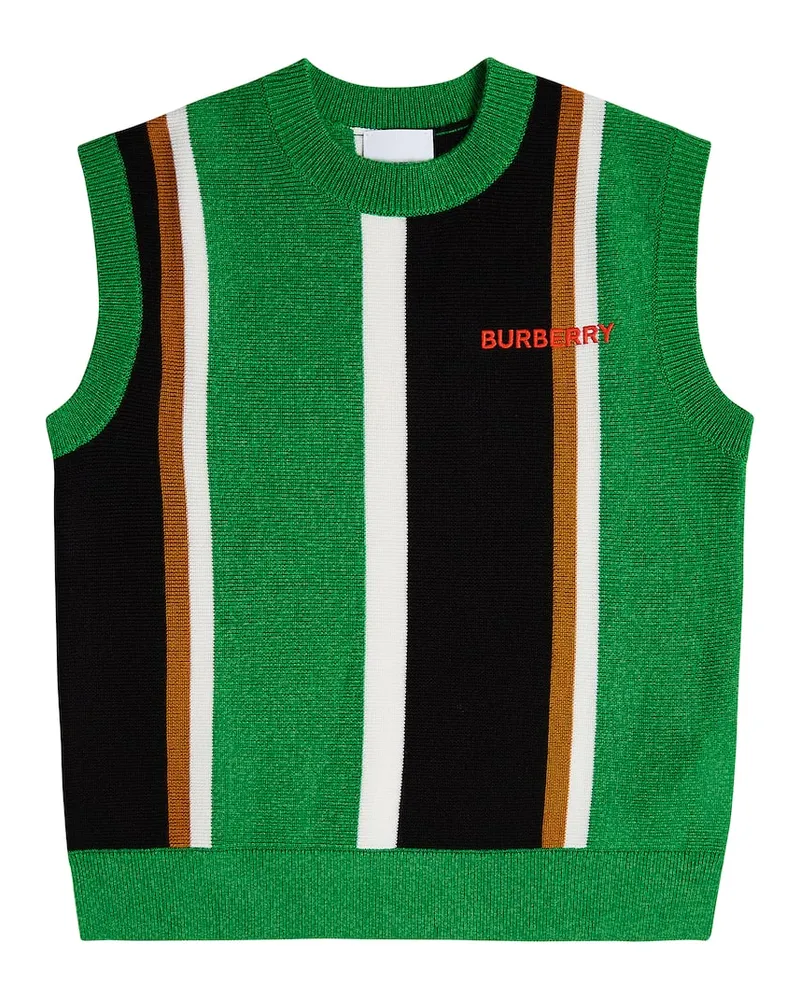 Burberry Pullunder aus Kaschmir und Wolle Multicolor
