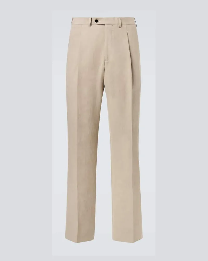 SAMAN AMEL Anzughose Amo aus Leinen Beige