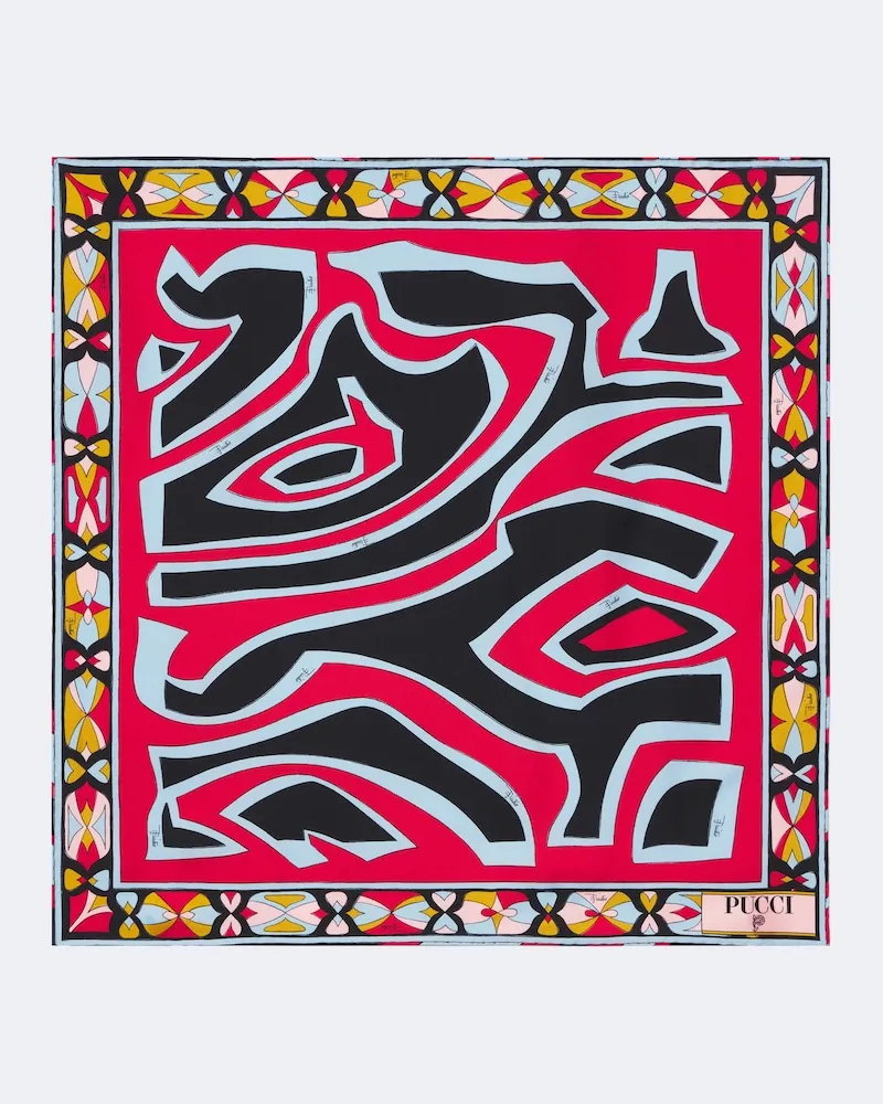 Emilio Pucci Schal Labirinto aus Seidentwill Multicolor