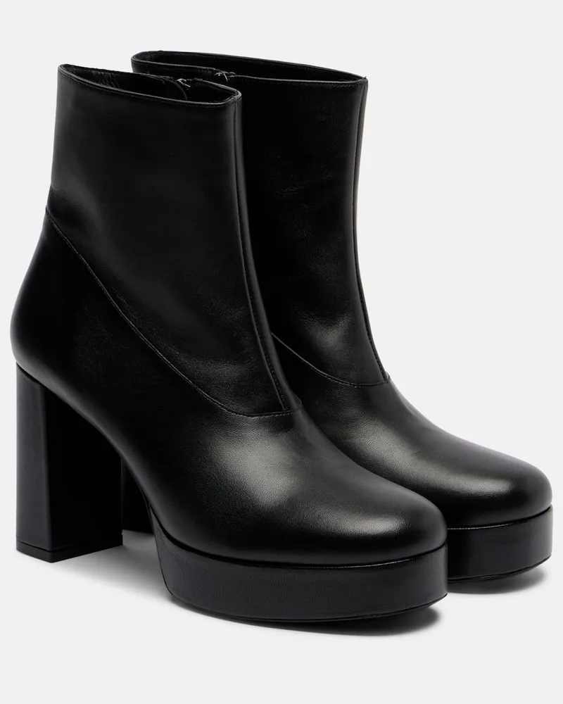 STAUD Ankle Boots Jodie aus Leder Schwarz