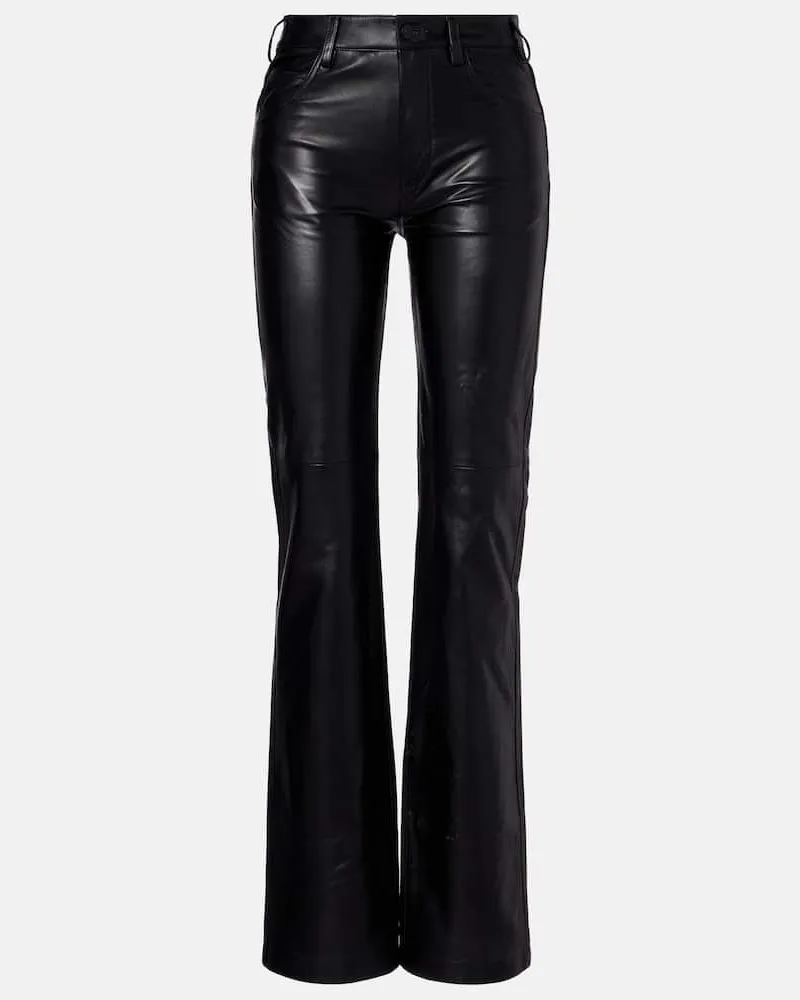 Nili Lotan Hose Joan aus Leder Schwarz