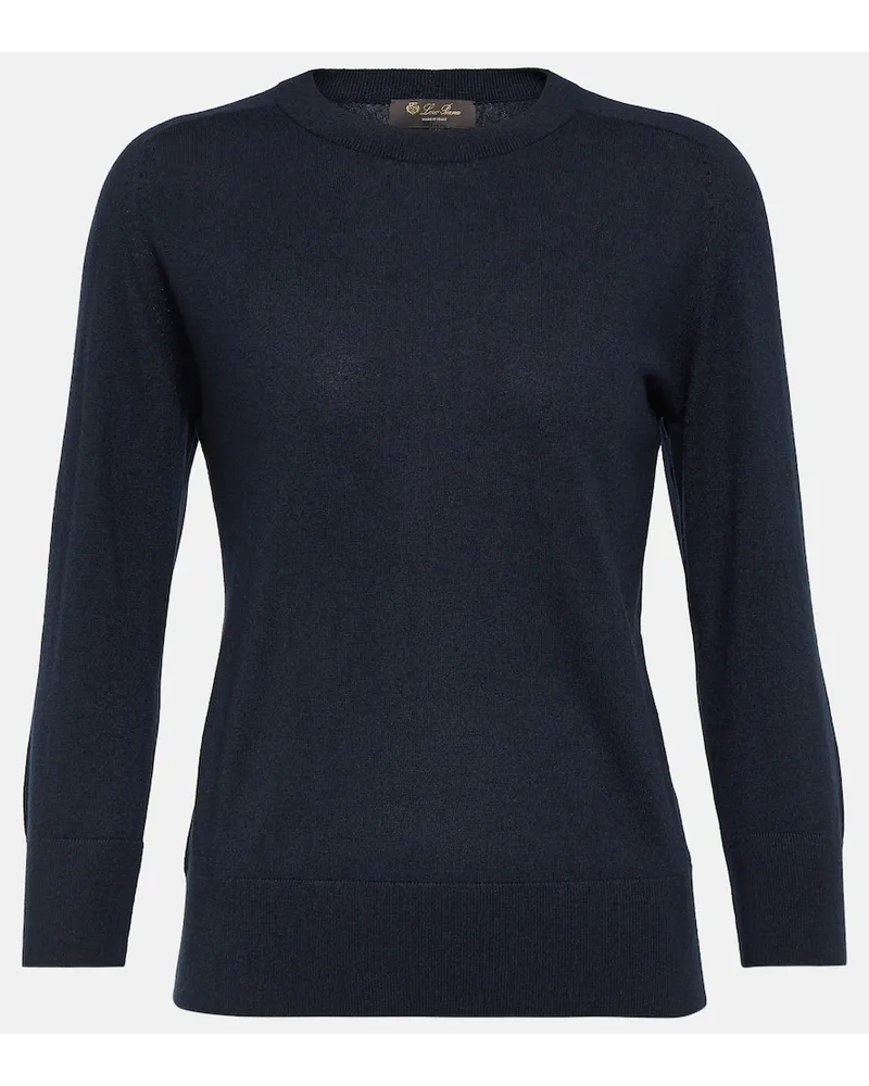 Loro Piana Pullover aus Kaschmir Blau