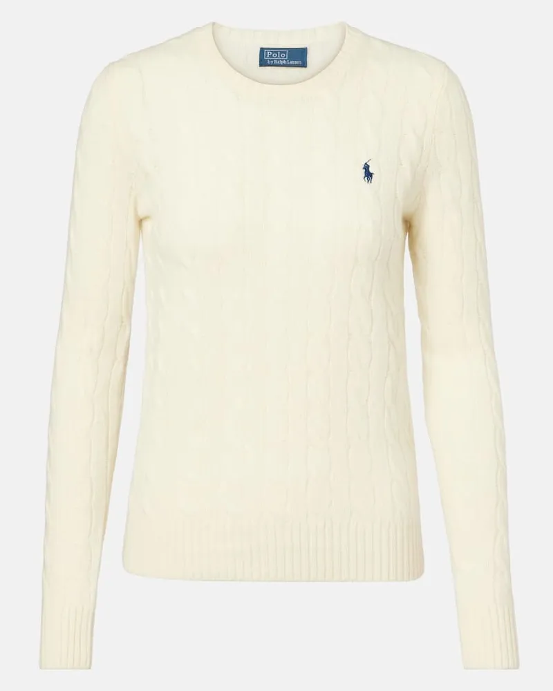 Ralph Lauren Pullover Pony aus Wolle und Kaschmir Weiß