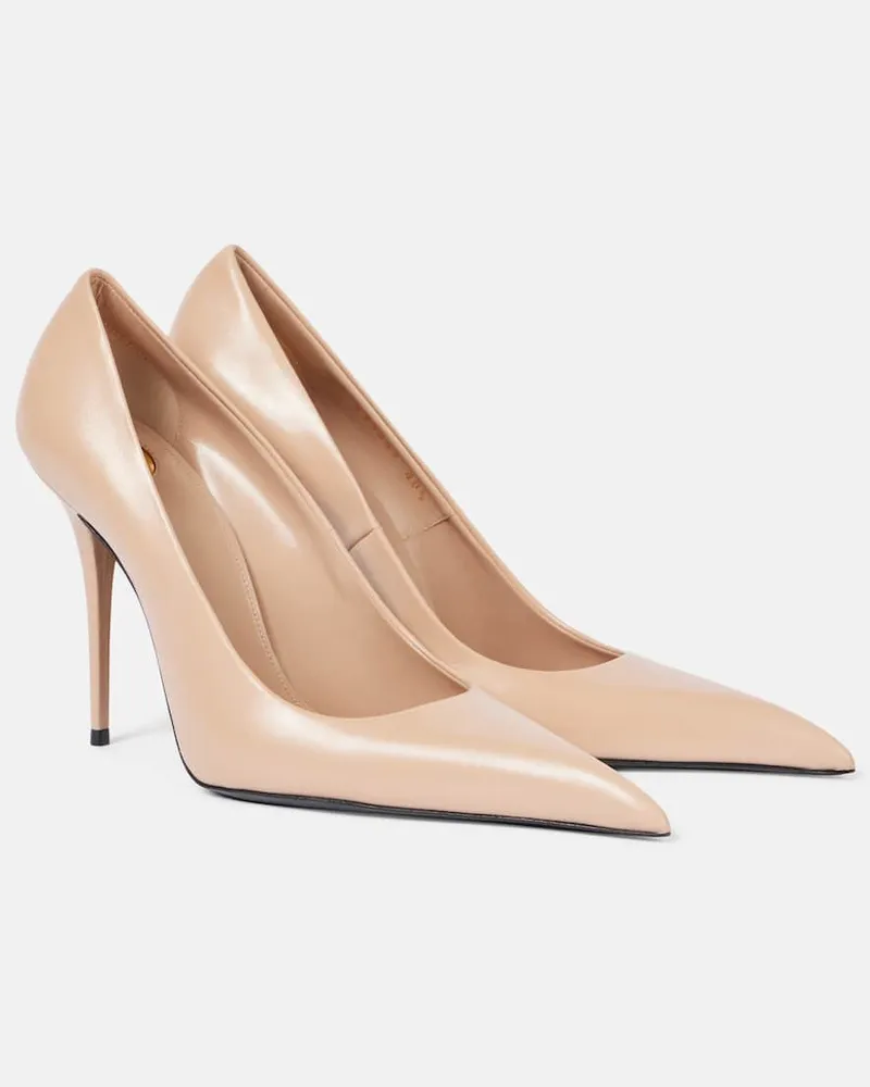 Saint Laurent Pumps Élysée 105 aus Leder Beige