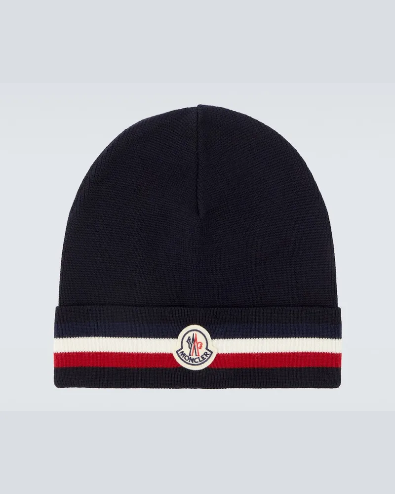Moncler Mütze aus Schurwolle Blau