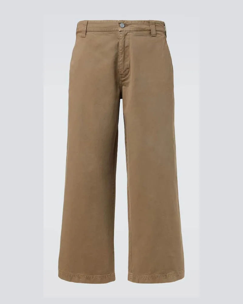 ERL High-Rise Wide-Leg Jeans Braun
