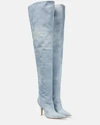 Gia Borghini Overknee-Stiefel Gia 33 aus Denim Blau