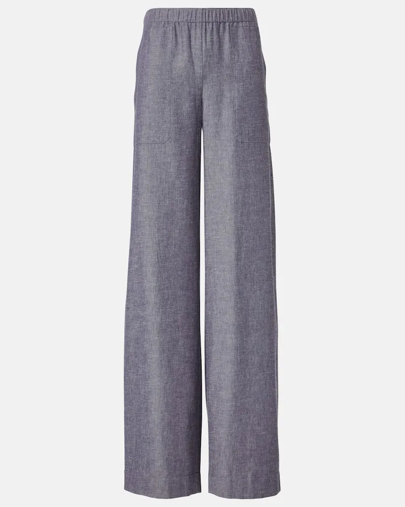 Vince Weite Mid-Rise-Hose Grau