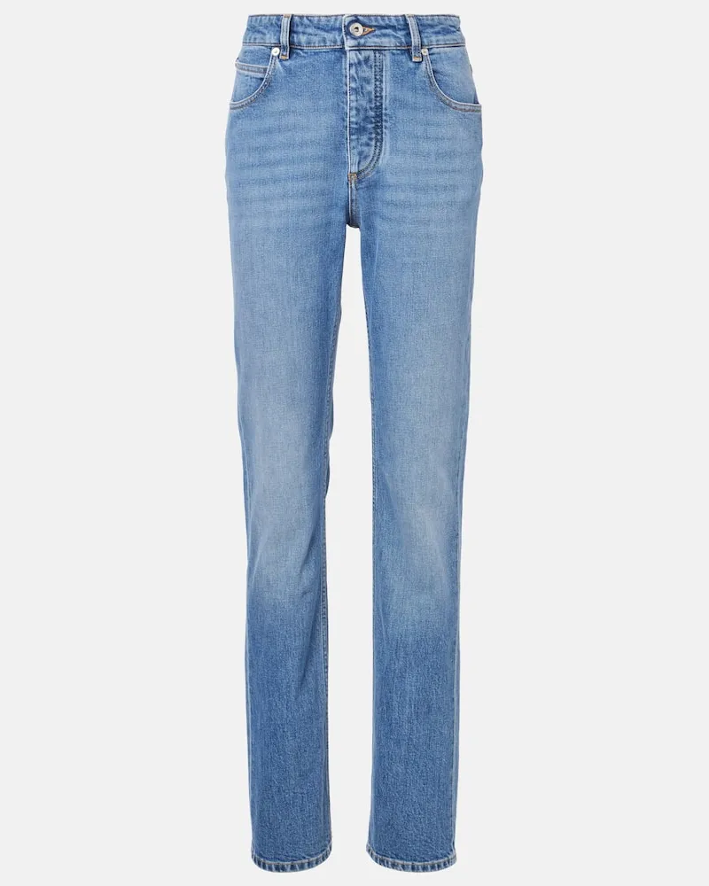 Bottega Veneta Mid-Rise Slim Jeans Blau