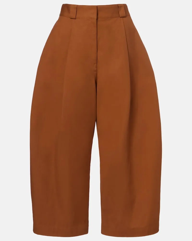 Balenciaga Hose aus Crêpe Braun