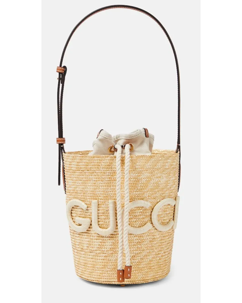 Gucci Bucket-Bag  Summer Small mit Leder Beige